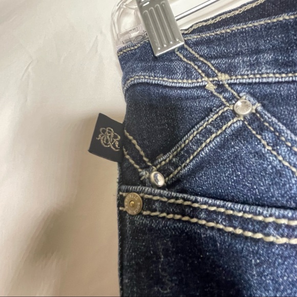 Rock & Republic Kasandra Ankle Spike Embellished Dark Wash Stretch Jeans 6M - Picture 3 of 11